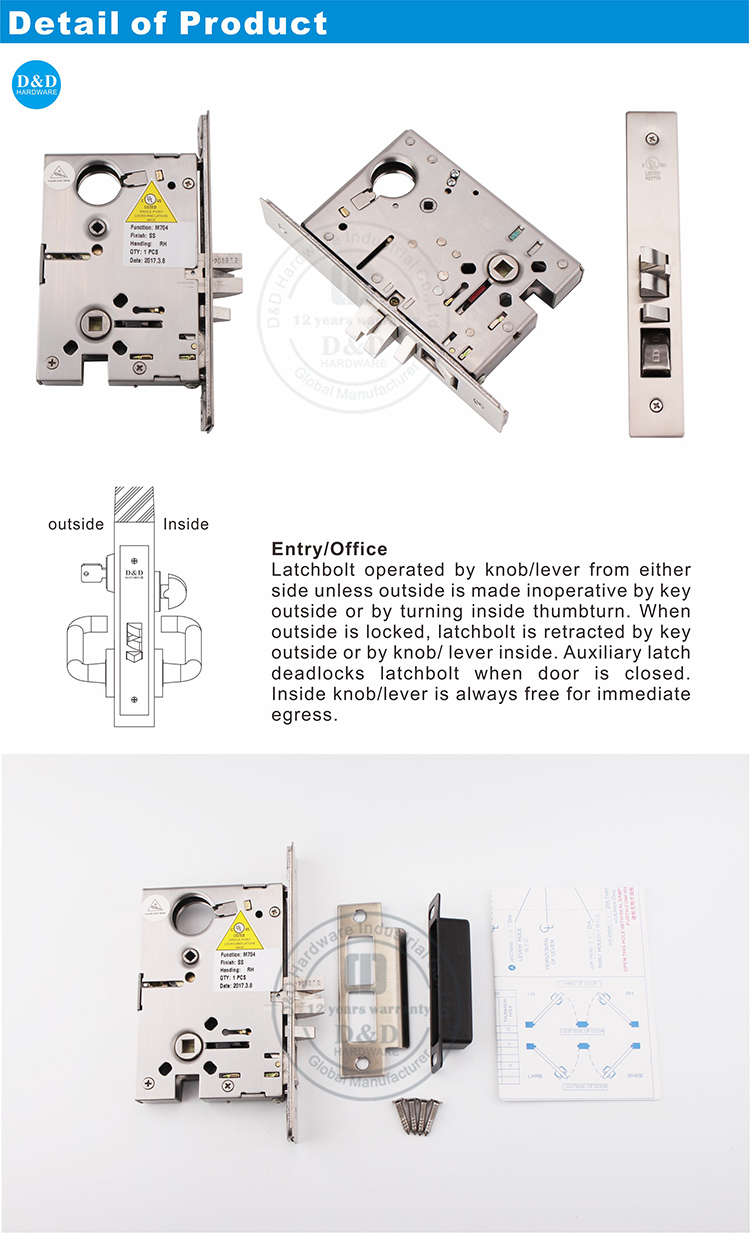 Verrouillage d'entrée ANSI