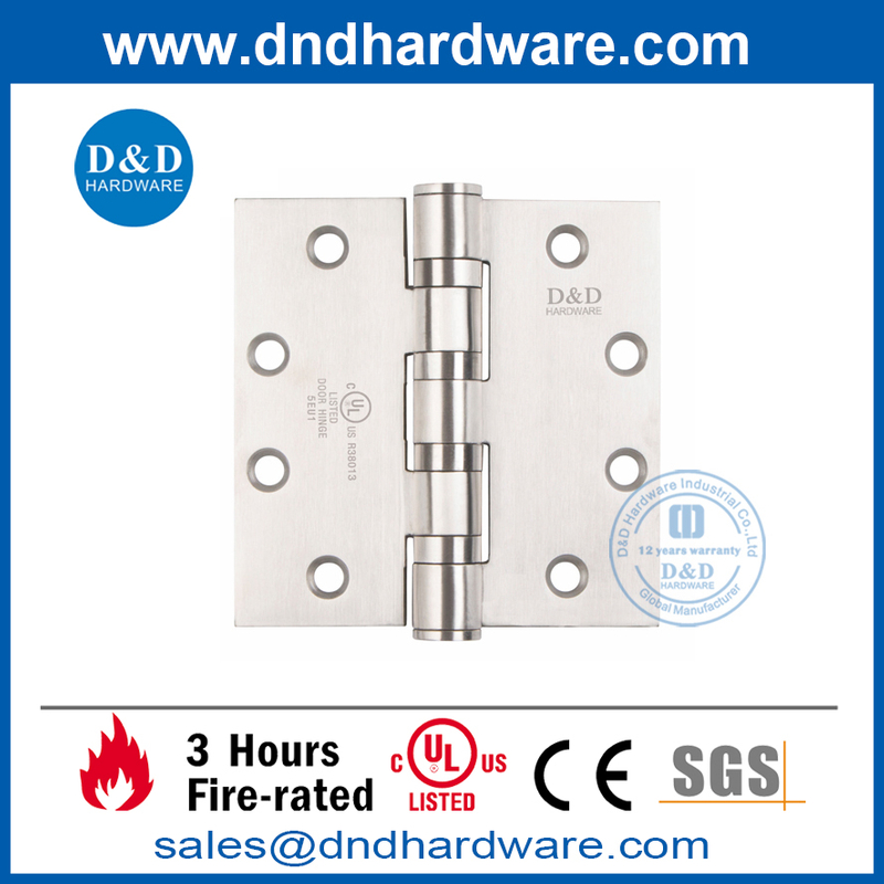 Types certifiés UL de charnière de porte coupe-feu en acier inoxydable 304 -DDSS004-FR