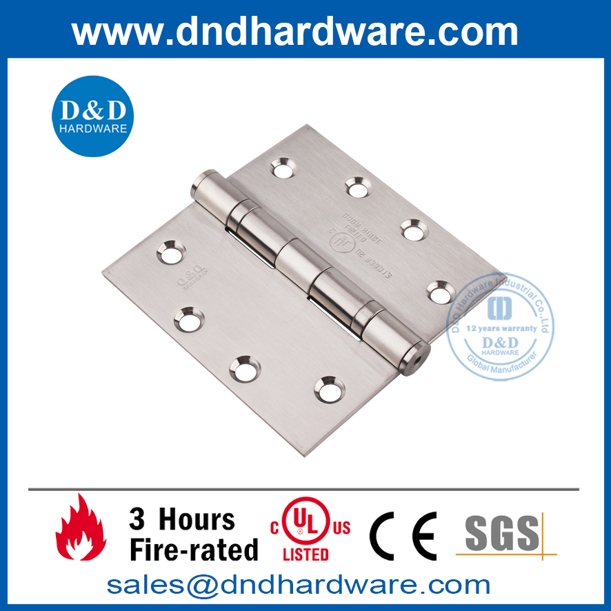 Meilleure charnière de porte commerciale coupe-feu SS304 avec certification UL - DDSS002-FR-4.5X4.5X3