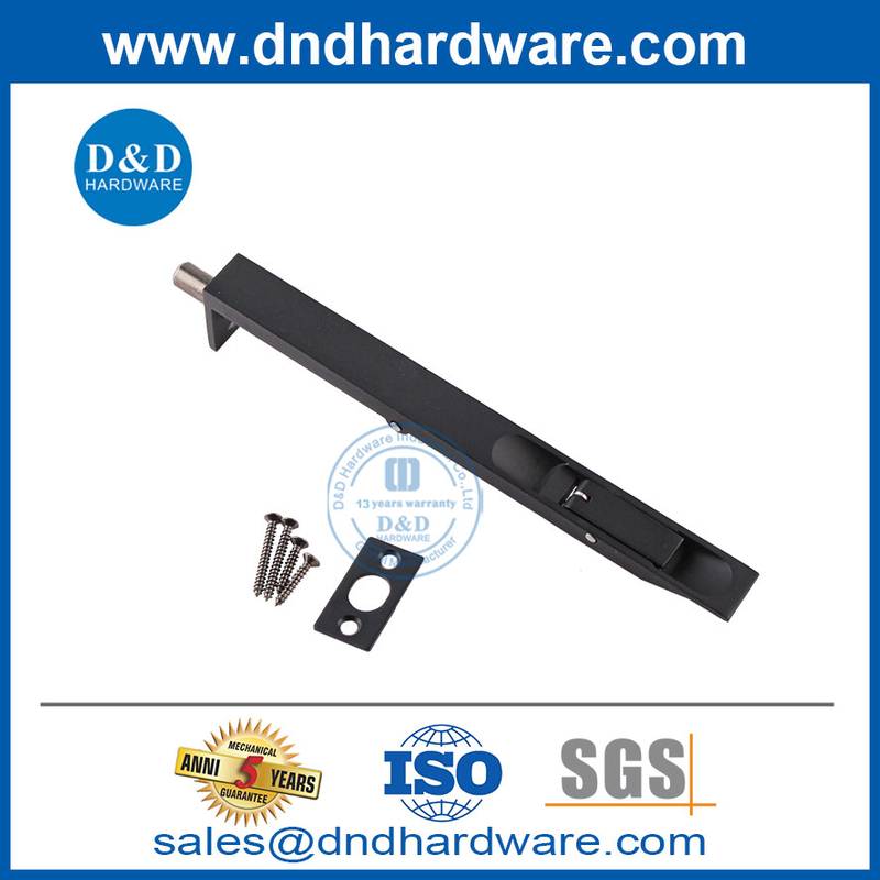 Acier inoxydable 8 pouces mate noire de porte en bois à chasse d'eau à floraison DDDB001