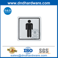 Plaque de porte de toilette pour lavabo masculin en acier inoxydable Plaque-DDDSP001