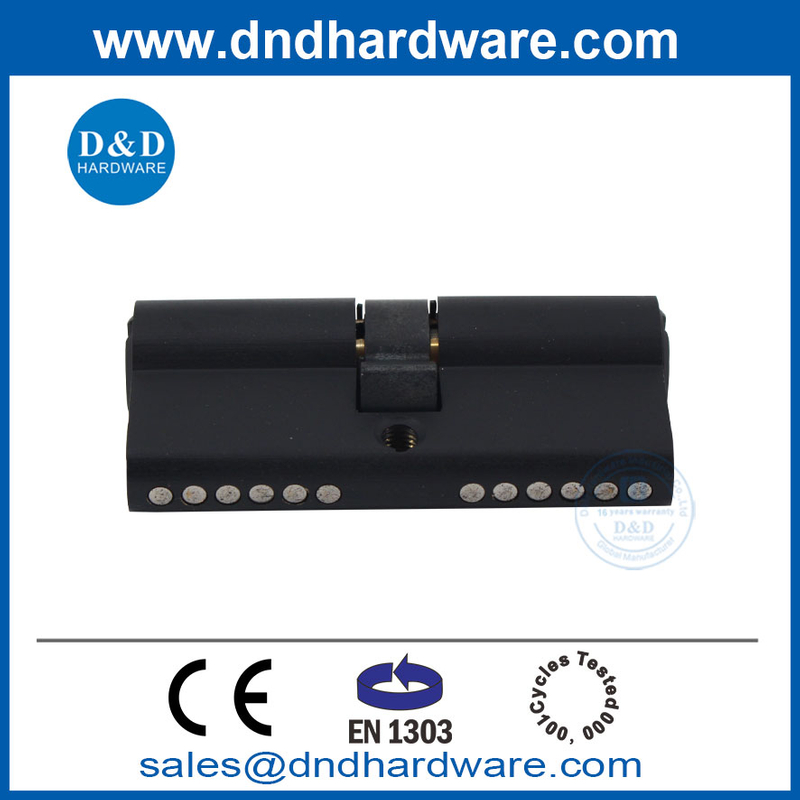 EN1303 60 mm Double porte Cylindre Black Black Solid Mortise Lock Cylinder-DDLC003