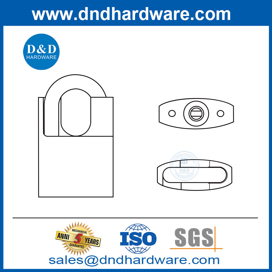 Types de cadenas de quincaillerie Préparers Horlocs en acier inoxydable American verrouillage de verrouillage-ddpl006