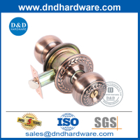 Style de porte en alliage en alliage de style antique avec double cylindre ouvert-ddlk057