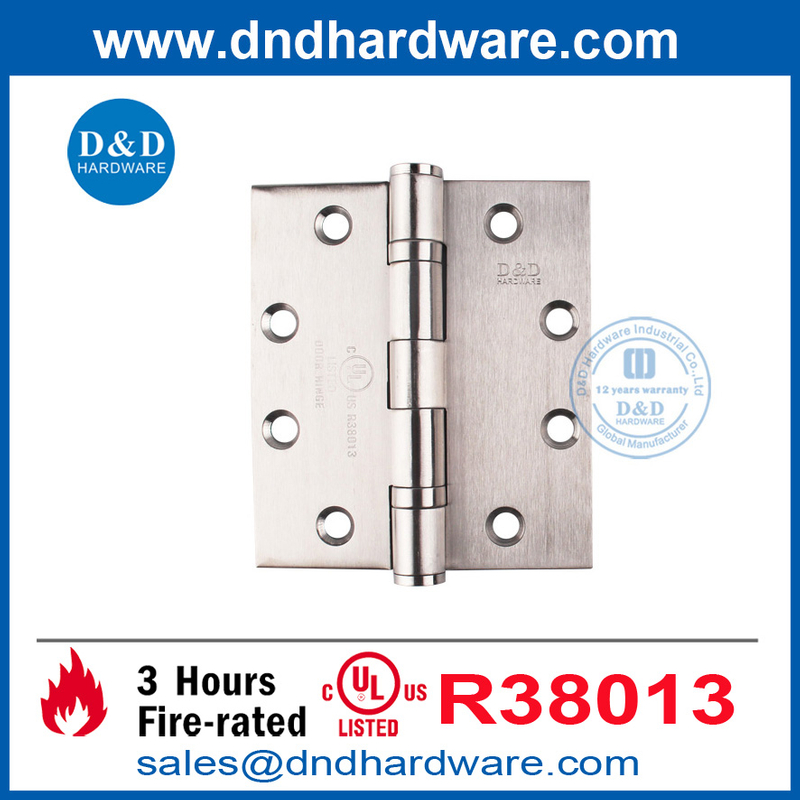 Acier inoxydable en satin 316 UL Listé de la porte incendie incendie pour le bâtiment résidentiel-DDSS002-FR-4.5x4x3.4