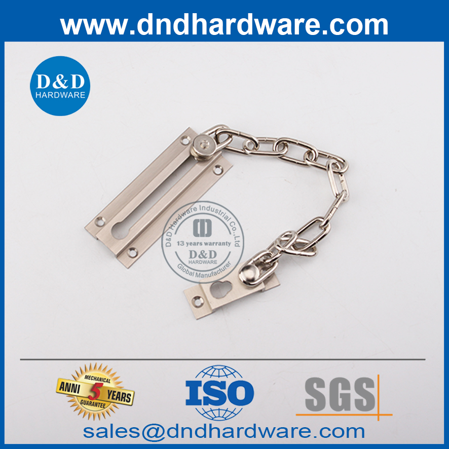 Nickel Satin Finish Brass Bedroom Metal Door Challe Lock Hardware-DDDG005 
