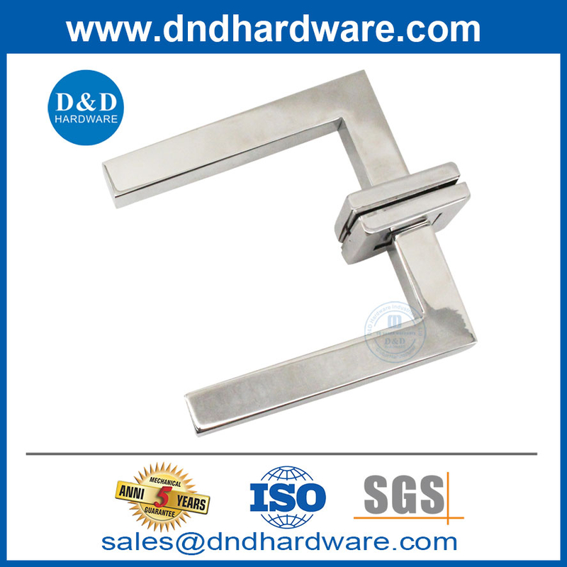 Poignée de porte matériel en acier inoxydable poli carré de portes de porte sophistiquée-DDTH019