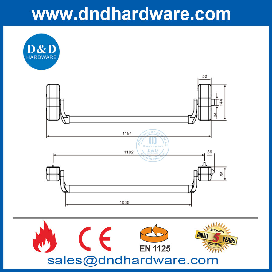 EN1125 PUSH CROSS BAR TYPE Europe