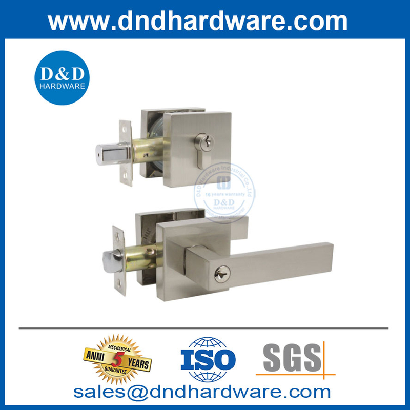 Leviers de porte d'entrée à clés et packs de maux de chylindre à cylindre à cylindre Keyed Lockset-Ddlk025