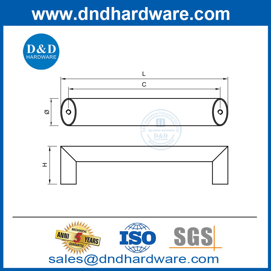 Vente d'usine Diverses poignées d'armoires modernes Handle de traction de tiroir-ddfh036