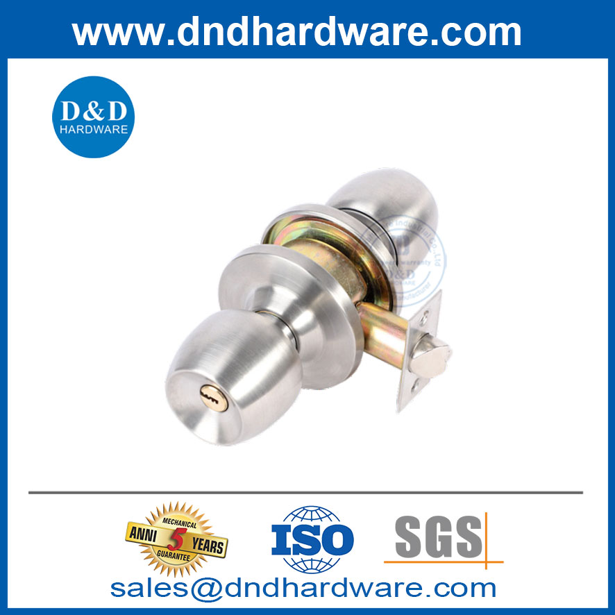 Sentes de verrouillage commerciales pour portes en acier inoxydable intérieur de porte française lockset-ddlk003