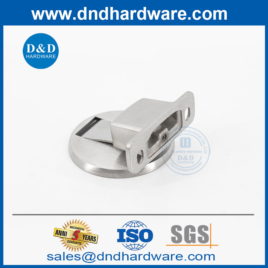Bourse de porte métal argent satin en acier inoxydable porte magnétique stop-ddds037