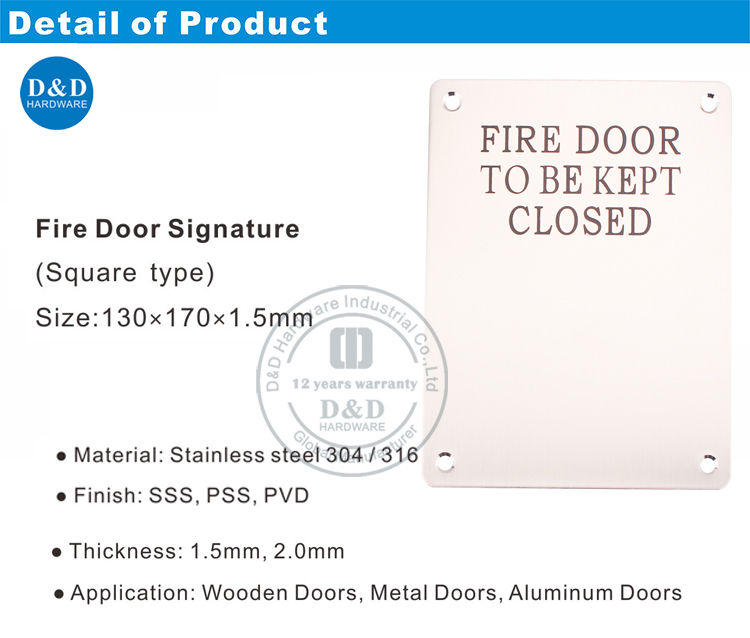 Plaque de signe de signature D & D matériel