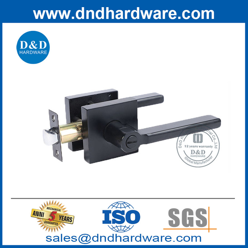 Ensemble de verrouillage de porte contemporain en alliage en alliage mat en zinc avec fonction de confidentialité-DDLK018