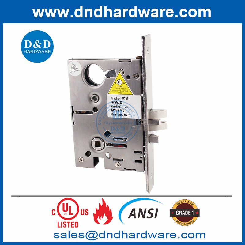 Verrouillage de porte en métal ANSI UL PORTE INTÉRIEUR ÉLECTRÉE AVEC LOCK POUR LA SORTE DDAL09 F09