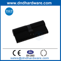 EN1303 anti-foret double broches Euro Brass Cylinder Black Black 70 mm Double ouvrir la porte Cylindre-DDLC003