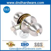 Sécurité en alliage en alliage zinc serrure de porte de type rond pour home-ddlk041