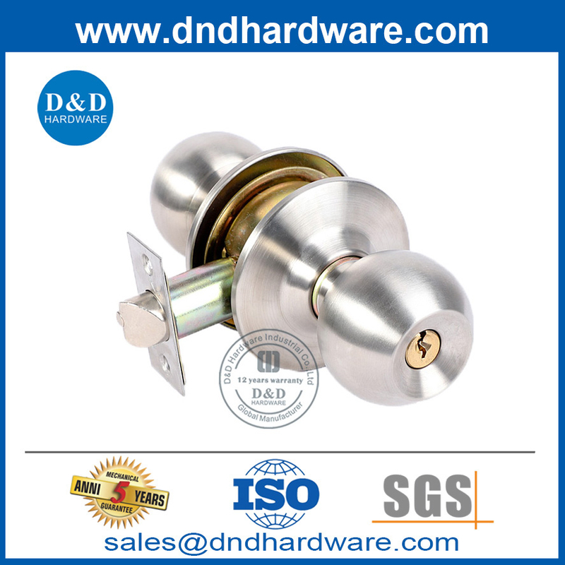 Sécurité en alliage en alliage zinc serrure de porte de type rond pour home-ddlk041