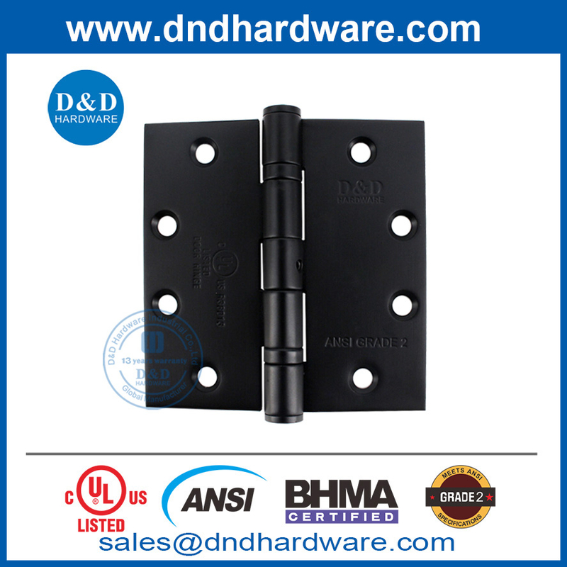BHMA ANSI MATT BLACK ENTACE INOXYDUX 304 NRP PORTE DE PORTE-DDSS001-ANSI-2-4.5X4.5X3.4