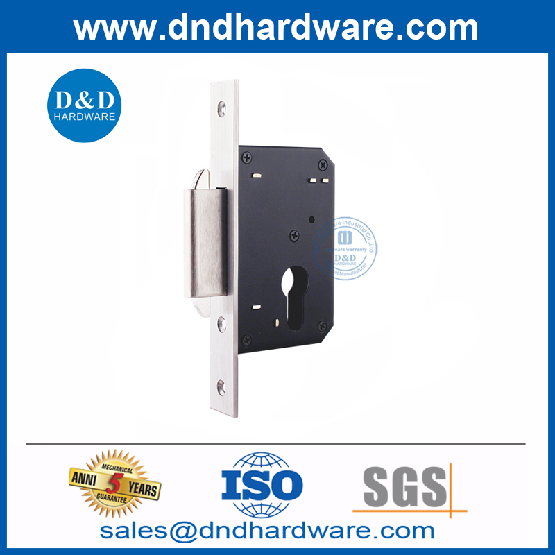 Sécurité du marché européen serrure de porte coulissante à crochet en acier inoxydable Bolt-DDML031-B