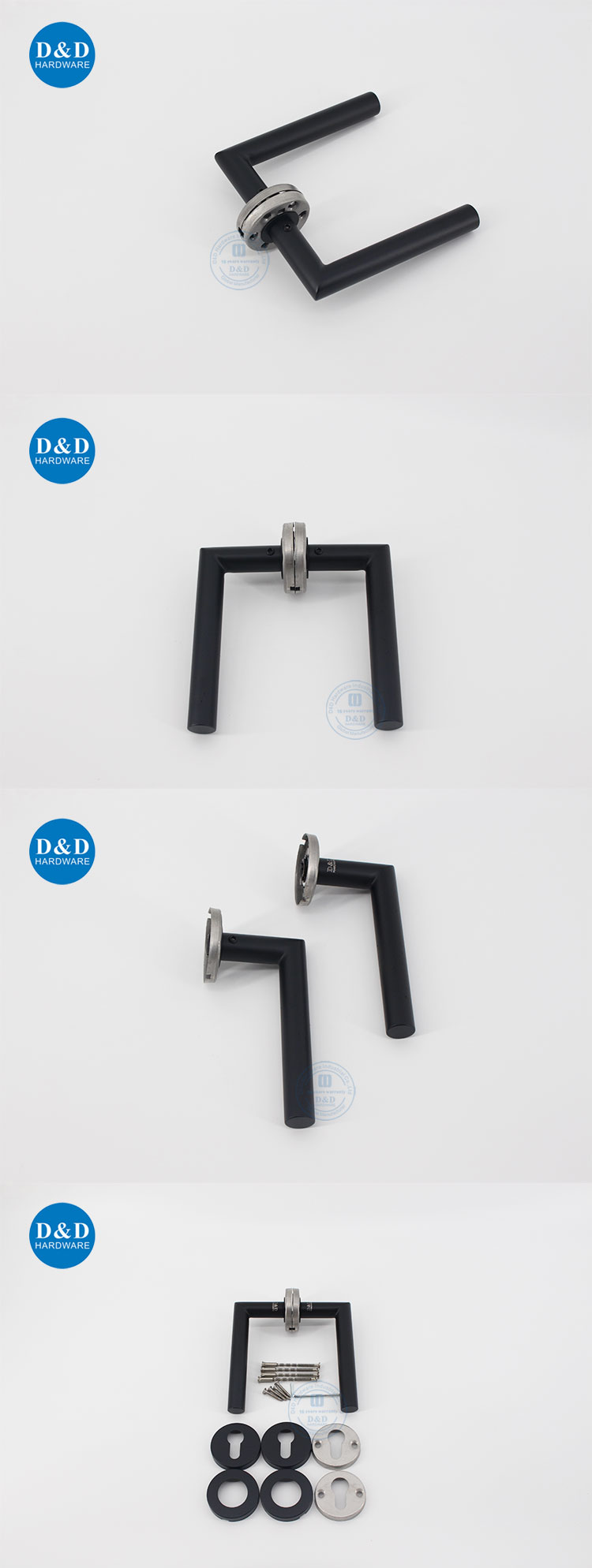 leviers de porte noire mate