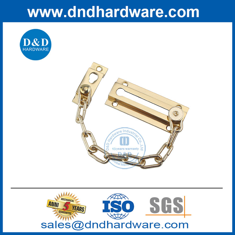 Chaîne de serrure de porte en laiton en laiton poli pour la porte et la fenêtre-DDDG005