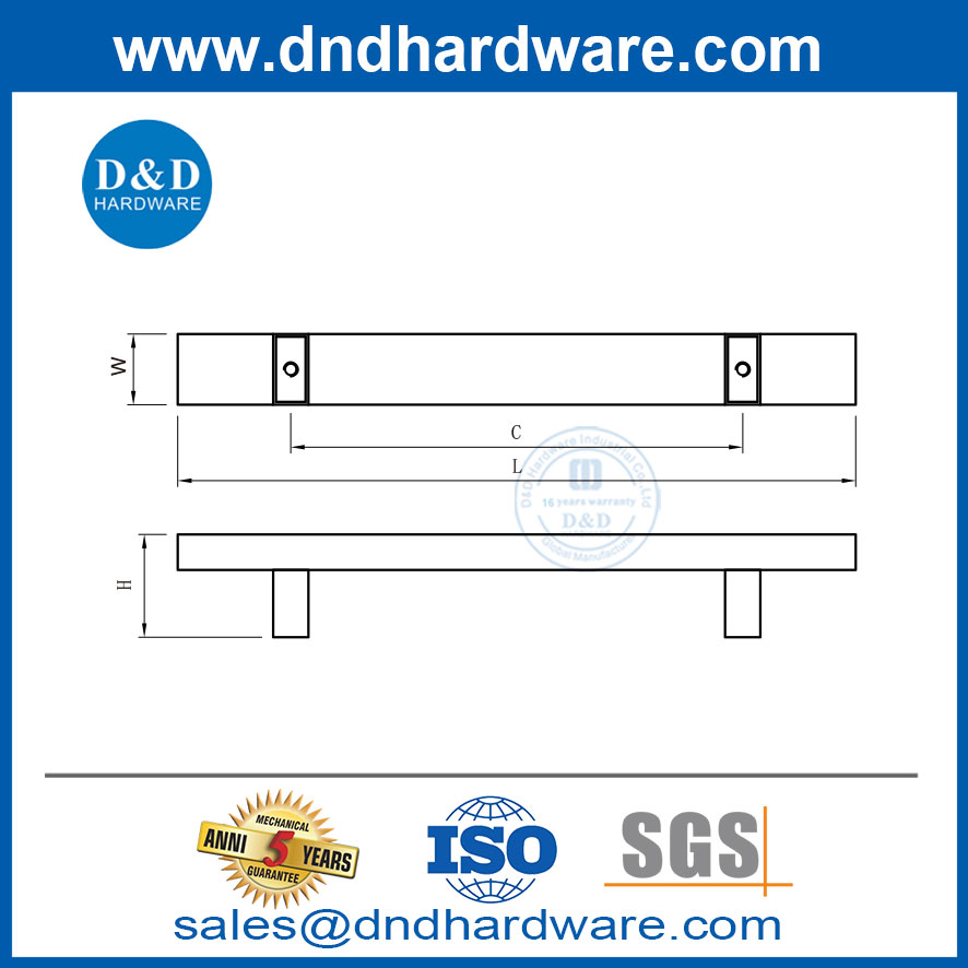 Handle de mobilier de style simple moderne armoires de cuisine poignées de porte-ddfh020