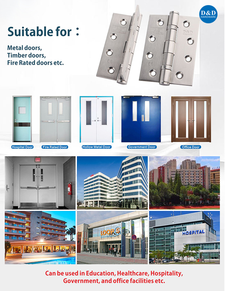 Hinge de porte en argent