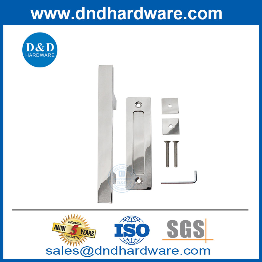 Poigure carrée en acier inoxydable poli poignée porte de haute qualité poignée de porte de haute qualité-DDBD103