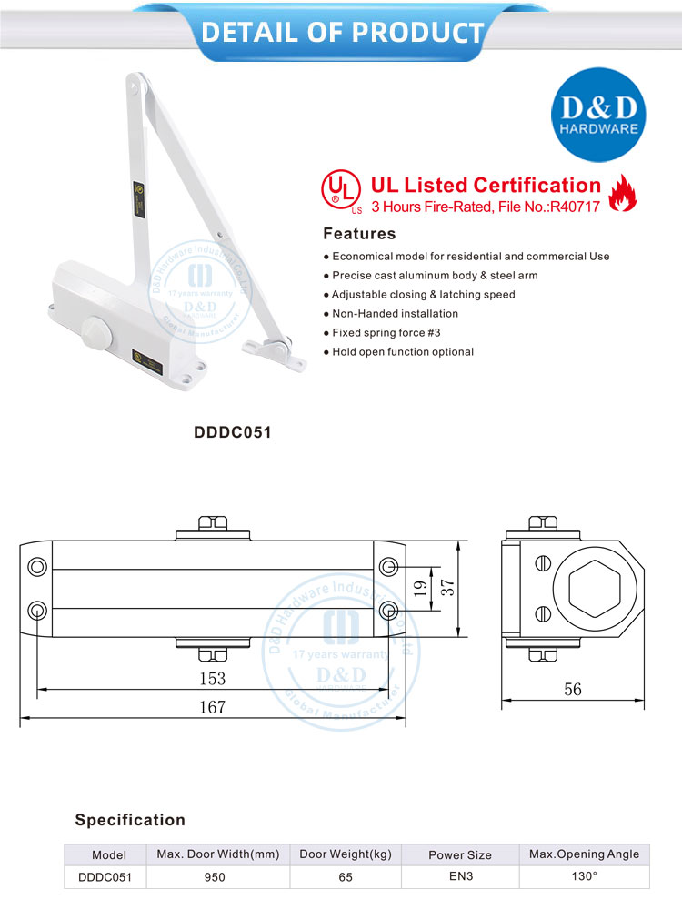 Closeurs de portes commerciaux 