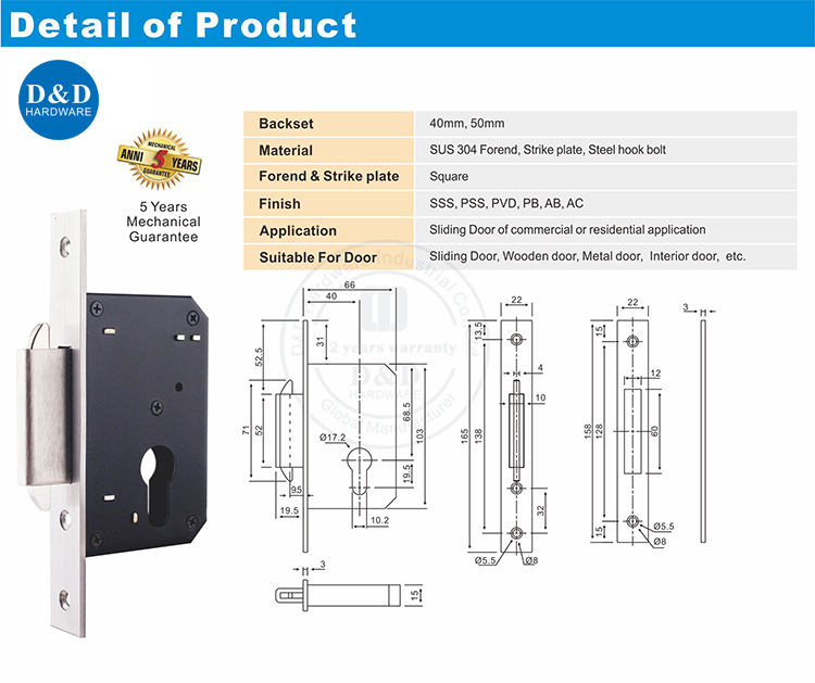 Porte coulissante Double Hook Body-D & D Hardware