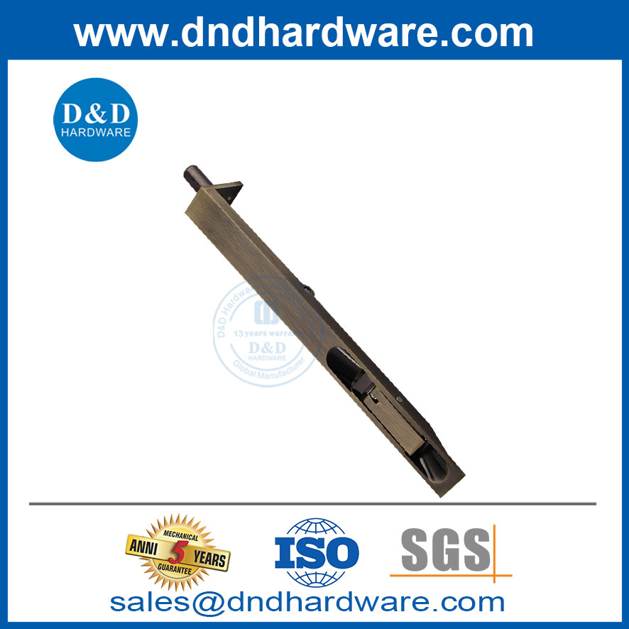 Lournière 8 pouces Grade SS304 Antiquité en laiton caché F Type F Flush Bolt-DDDB001