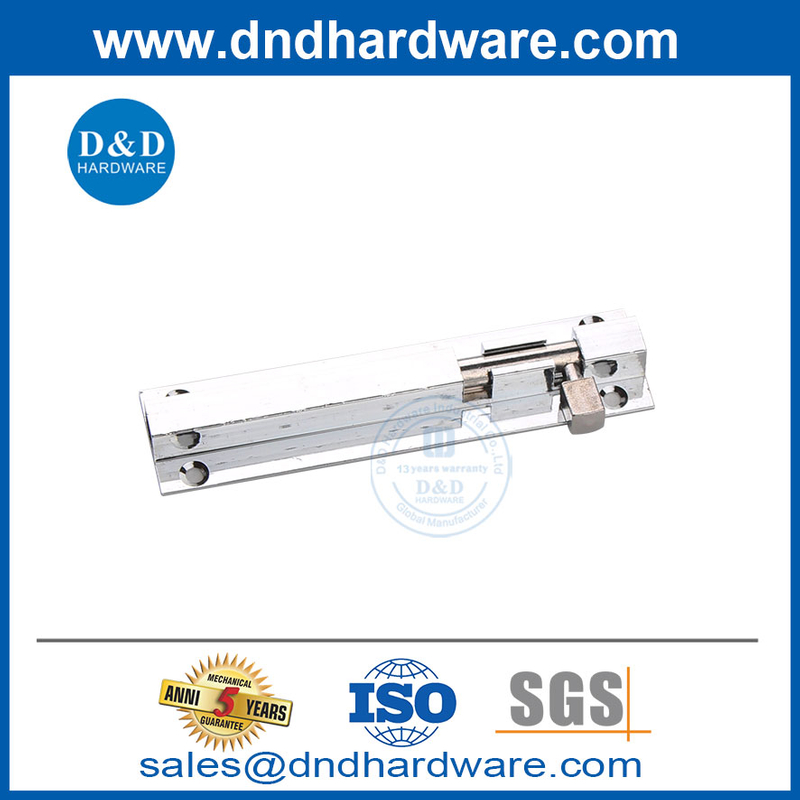 Matériau en laiton 4 pouces boulon de canon chromé polonais pour porte intérieure-DDDB016