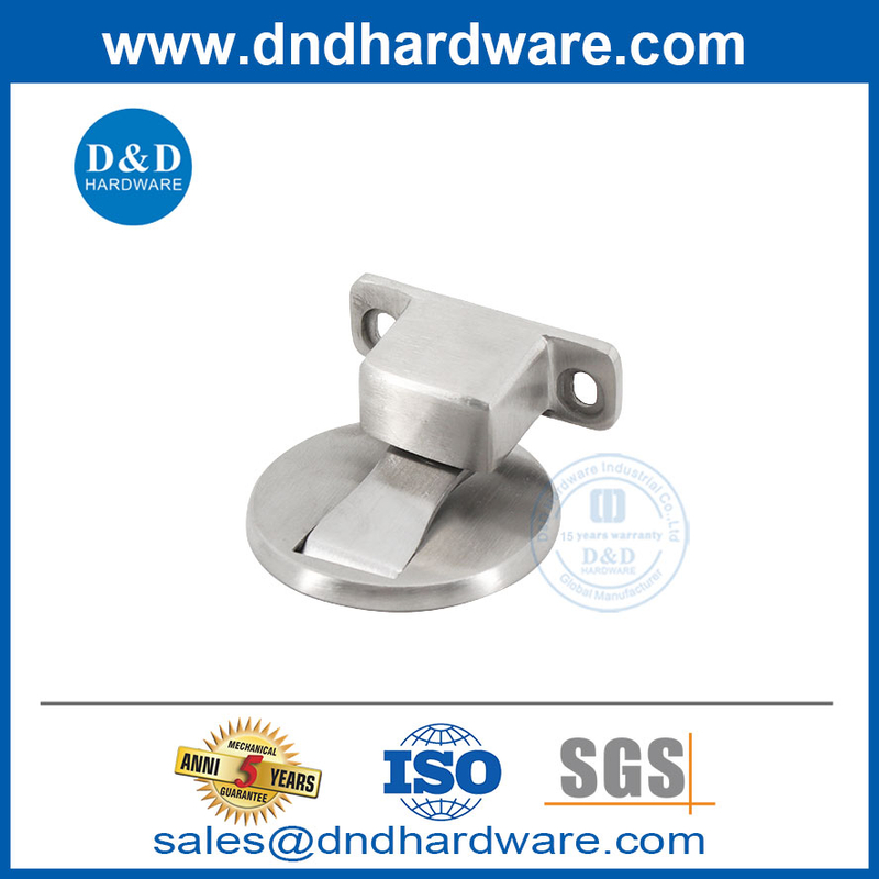 Bourse de porte métal argent satin en acier inoxydable porte magnétique stop-ddds037