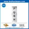Type rond en acier inoxydable Plaque de signe pour la porte extérieure-DDSP006