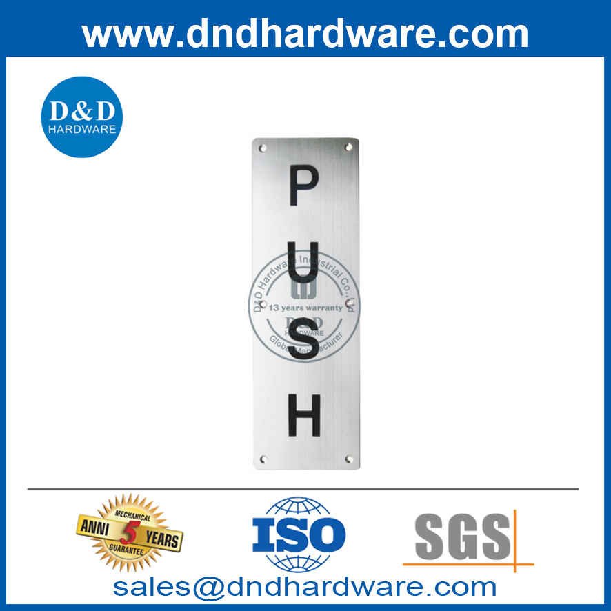 Type rond en acier inoxydable Plaque de signe pour la porte extérieure-DDSP006