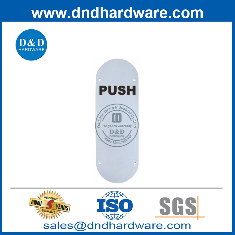 Type rond en acier inoxydable Plaque de signe pour la porte extérieure-DDSP006