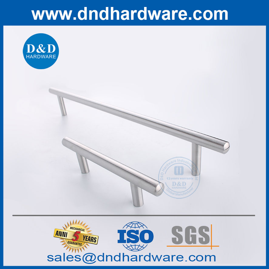Satin en acier inoxydable T Meuble de meubles Poignée de porte de porte pour la maison-ddfh001