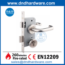 BS EN12209 Verrouillage de la quincaillerie de porte incendie SUS304 MORTISE LOCKSET-DDML009 