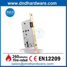 Polish en laiton CE Fire Gloden House House Porte pour la porte en bois-DDML009 