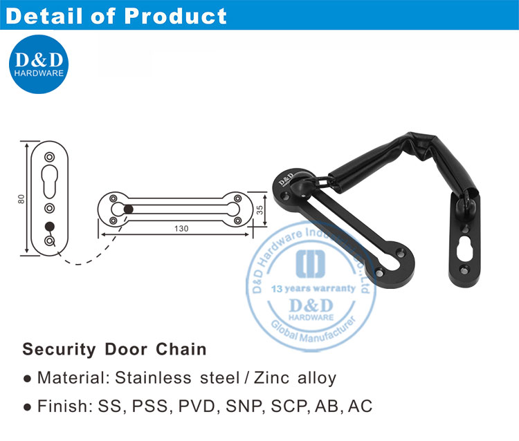 Serrure de chaîne de porte 