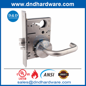Levier de porte à une seule porte OUTISDE Boulon de porte de porte ANSI UL FIRE CLÉDÉE LOCKBOLT LOCKSET-DDAL31 F31
