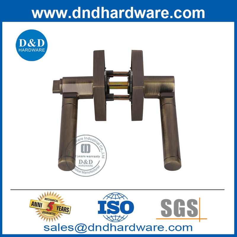 Secure de levier en alliage en alliage zinc de type en laiton antique pour la porte intérieure-DDLK089