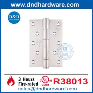SS304 Hinge de porte métallique UL Listé Fire Satin nominal Nickel Hinges-DDSS005-FR-5X3.5X3