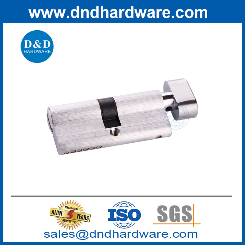 Cylindre de serrure de porte Euro 70 mm Bathroom Satin Chrome Cylindre High Security-DDLC007