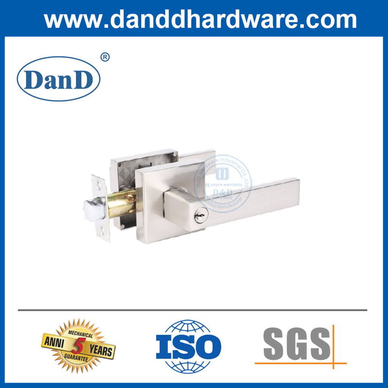 Berquets de porte résidentiels lourds Zinc Alloy Double Door Entry Locksetset-DDLK020
