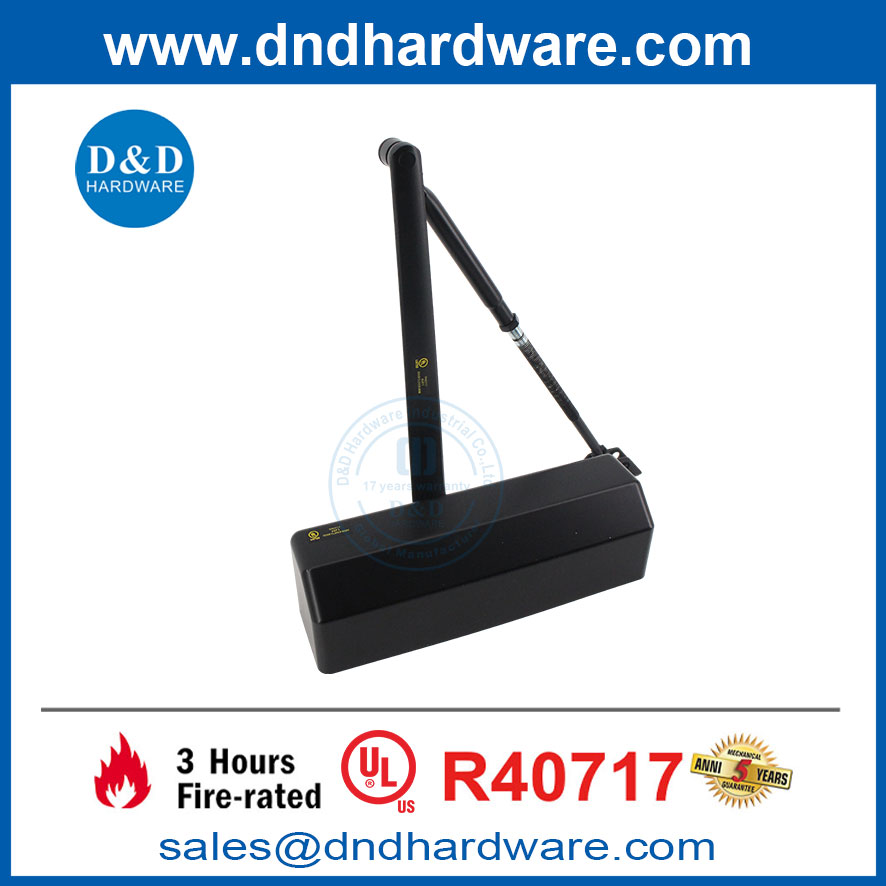 Sécurité Automatique UL Listé de porte ignifuge noire Close Farmagers-DDDC058