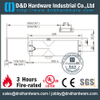 Alliage d'aluminium Bonne qualité Fire pratique de feu à la porte plus proche pour la porte en bois - DDDC007