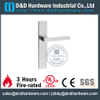 Poignée de levier de forme carrée en acier inoxydable 316 avec plaque rectangulaire pour la porte-DDTP005 notée par incendie