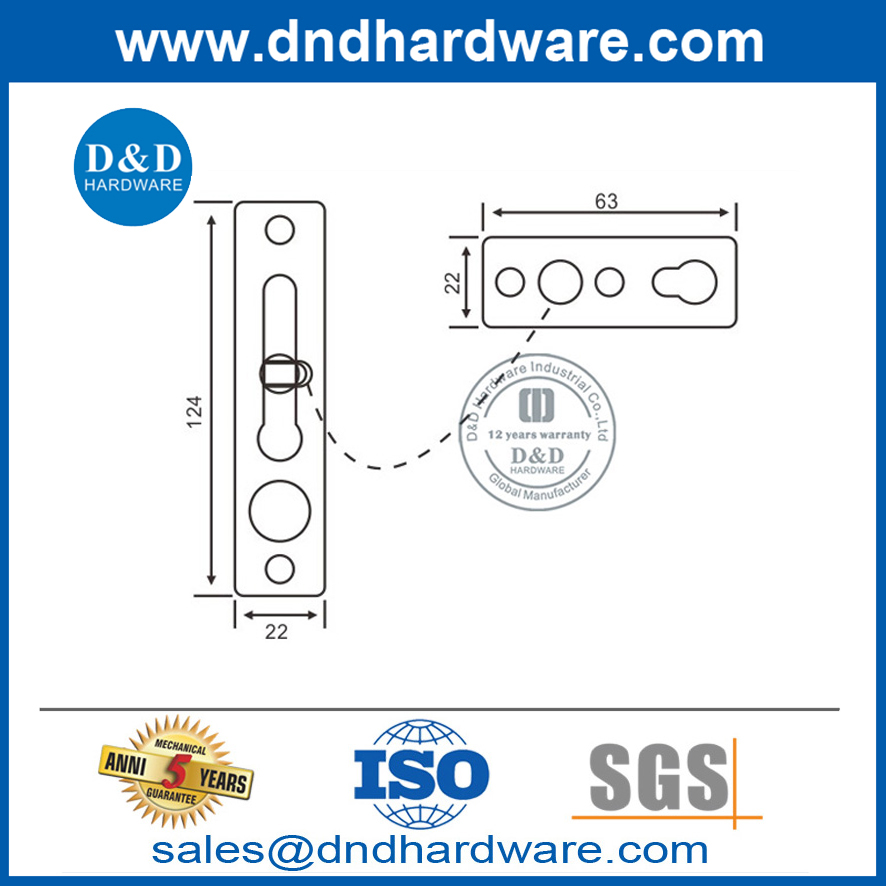 Meilleur prix de la chaîne de porte en acier inoxydable satiné pour porte en métal-DDDG004